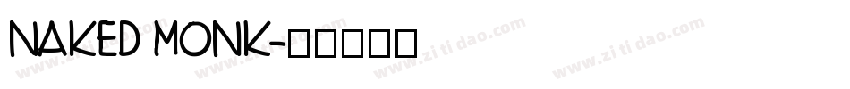 naked monk字体转换